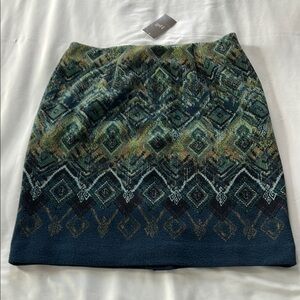 NWT J. Jill Blue Printed Skirt